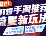 2021打爆手淘推荐流量新玩法：洞悉平台改版背后逻辑，快速拉升店铺首页流量-林文副业站