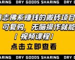 强子日志佛系赚钱的搬砖项目，需求大，可复购，无脑操作就能收钱-林文副业站