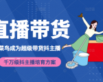 3天从菜鸟成为超级带货抖主播，千万级抖主播培育方案（价值980元）-林文副业站