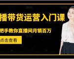 直播带货运营入门课，手把手教你直播间月销百万-林文副业站