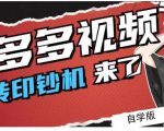拼多多视频搬砖印钞机玩法，2021年最后一个短视频红利项目-林文副业站
