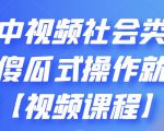 抖音中视频社会类玩法，傻瓜式操作就能赚钱【视频课程】-林文副业站