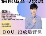 张sir的dou+投放运营课：搞懂运营与投放，全面提升账号的流量运营效率-林文副业站