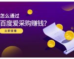 大王·怎么通过百度爱采购赚钱，已经通过百度爱采购完成200多万的销量-林文副业站