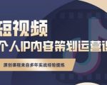 抖音短视频个人ip内容策划实操课，真正做到普通人也能实行落地-林文副业站