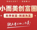 肖厂长创富圈2.0之【小而美创富圈】,108招科学创富底层逻辑，让你少采坑涨利润-林文副业站