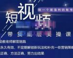 吴Sir·短视频带货底层实操课，教你如何选爆品、了解获短视频流量密码，正确起号-林文副业站