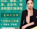 抖店、橱窗、学浪、企业号、精选联盟实操课程，适合新手快速入门-林文副业站