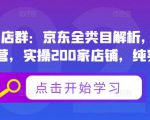 贝千电商店群：京东全类目解析，京东店群专业运营，实操200家店铺，纯实战经验-林文副业站