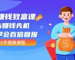 【全网最火】小白赚钱致富课：抢占赚钱先机快速学会百倍回报（25节视频）-林文副业站