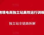 跨境电商独立站高效运行训练营，独立站全链路拆解-林文副业站