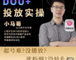 小马哥-Dou+投放实操课，抖加投放，随心推，付费起号逻辑，打破低播放转化-林文副业站