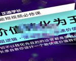 正道学长短视频必修课，教你设计一个能快速价值转化的账号-林文副业站