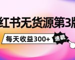 小红书无货源第3版，0投入起店，无脑图文精细化玩法，每天收益300+-林文副业站