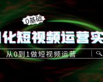 精细化短视频运营实操课，从0到1做短视频运营：算法篇+定位篇+内容篇-林文副业站