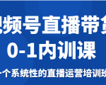 视频号直播带货0-1内训课，一个系统性的直播运营培训班-林文副业站