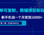 简单可复制，教辅项目新玩法，新手实战一个月变现16000+（第二期）-林文副业站