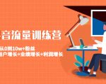 美业抖音流量训练营：从0到10w+粉丝 让你的门店用户增长+业绩增长+利润增长-林文副业站