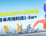 小红书虚拟资料号-变现项目：单号单月纯利润1-5w+实操玩法分享-林文副业站