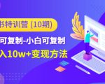 小红书特训营（第10期）低门槛-可复制-小白可复制-独家月入10w+变现方法-林文副业站