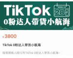 短视频疯人院TikTok 0粉达人带货小航海，TikTok Shop运营带货新模式-林文副业站