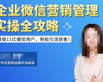 企业微信营销管理实操全攻略，链接11亿微信用户，轻松引流获客！-林文副业站