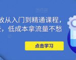 万相台投放从入门到精通课程,学会这些,低成本拿流量不愁-林文副业站