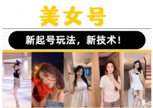 2023抖音快手短视频美女号课程制作玩法教程，美女号搬运新起号玩法，新技术（素材+教程）-林文副业站