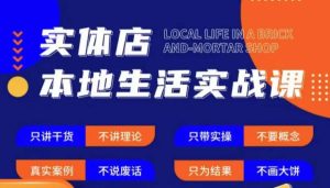 实体店本地生活实战课,只讲干货不讲理论,只带实操不要概念-林文副业站