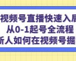 视频号直播快速入局：从0-1起号全流程，新人如何在视频号掘金-林文副业站
