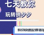 拼多多快速起爆链接思路1.0课程，七天教你玩转拼夕夕，教你快速起爆链接-林文副业站