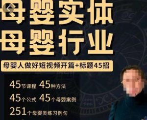 母婴行业短视频开篇+标题45招,如何在短视频中写一个吸引人的开篇加标题,让你的视频被更多人爱看-林文副业站