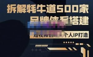牛牛·500家餐饮品牌搭建&短视频深度解析,拆解牦牛道500家品牌体系搭建-林文副业站