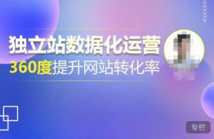 独立站数据化运营,360度提升网站转化率,亿级独立站大卖,带你用数据说话,提升转化率超过4%-林文副业站