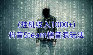 抖音Steam撸音浪玩法，挂机一天收入1000+不露脸 不说话 不封号 社恐人群福音-林文副业站