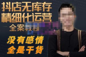 陈南丰·抖店无库存精细化运营,别人玩付费流量通投拉满,我们截他们的流,干倒付费-林文副业站