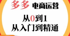 嗝姐小乔·23年系列课:多多运营从0到1,掌握电商运营技巧,学会合理运营链接,活动、推广等流程-林文副业站