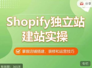 Shopify独立站建站实操课,从0-1手把手教你搭建一个高质量的独立站-林文副业站
