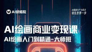 AI绘画商业研修班训练营，从入门到精通，熟练使用AI工具到将AI绘画技术应用到各类商业场景的变现课-林文副业站