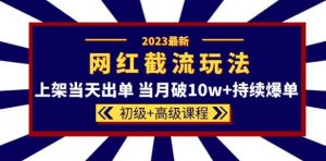 2023网红·同款截流玩法【初级+高级课程】上架当天出单当月破10w+持续爆单-林文副业站