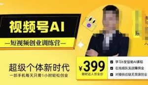 视频号AI短视频创业训练营，超级个体新时代，一部手机每天只需1小时轻松创业-林文副业站