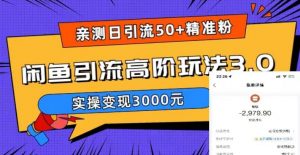 亲测日引50+精准粉，闲鱼引流高阶玩法3.0，实操变现3000元【揭秘】-林文副业站