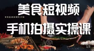 烁石·美食视频手机拍摄实操课，​美食摄影理论、手机拍摄相关设置、剪辑调色、布光原理等内容-林文副业站