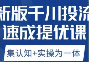老甲优化狮新版千川投流速成提优课，底层框架策略实战讲解，认知加实操为一体！-林文副业站