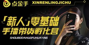 2023点金手·新人零基础手播带货孵化营：账号运营篇+主播话术篇+数据流量篇等-林文副业站