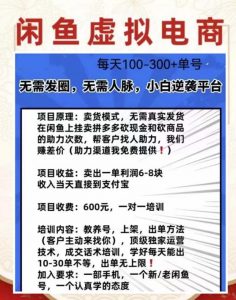 外边收费600多的闲鱼新玩法虚似电商之拼多多助力项目，单号100-300元-林文副业站
