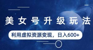 美女号升级玩法，利用虚拟资源变现，日入600+（教程+素材）【揭秘】-林文副业站