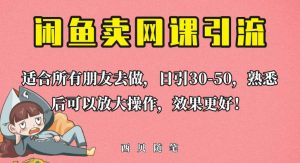 外面这份课卖698，闲鱼卖网课引流创业粉，新手也可日引50+流量【揭秘】-林文副业站