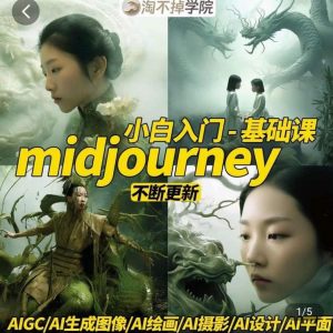 淘不掉学院·midjourney小白入门基础，​AI摄影+AI设计+AI绘画-AIGC作图-林文副业站