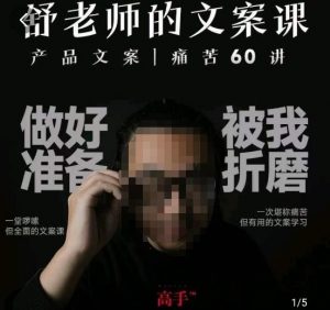 舒老师的文案课，产品文案痛苦60讲，用户视角形成正确文案观，让你写文案突飞猛进-林文副业站